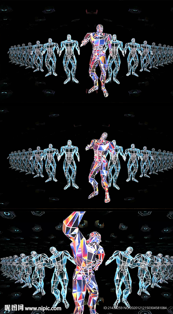镭射水晶面板机器人跳舞视频
