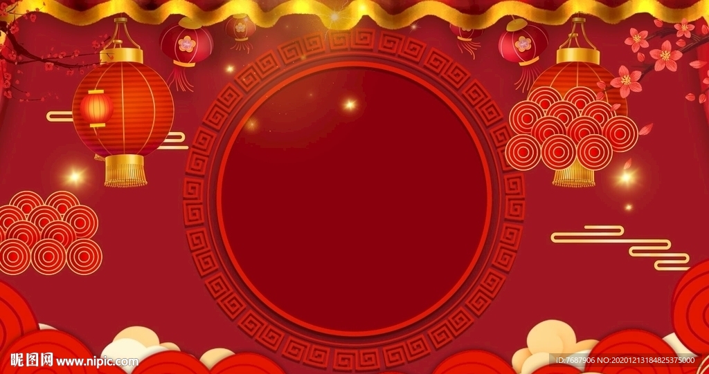 春節(jié)紅色喜慶素材
