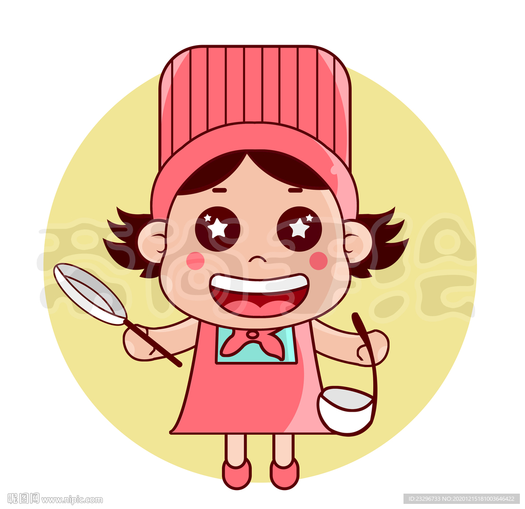 卡通女厨师