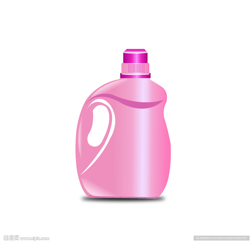 原创卡通洗衣液瓶子 粉色瓶子