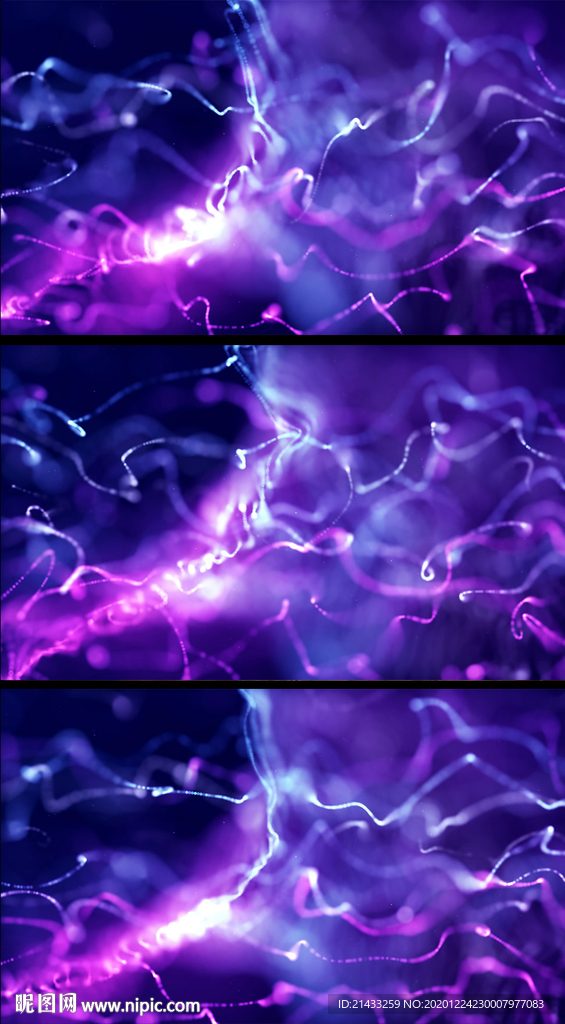 4K紫色浪漫粒子线动态素材