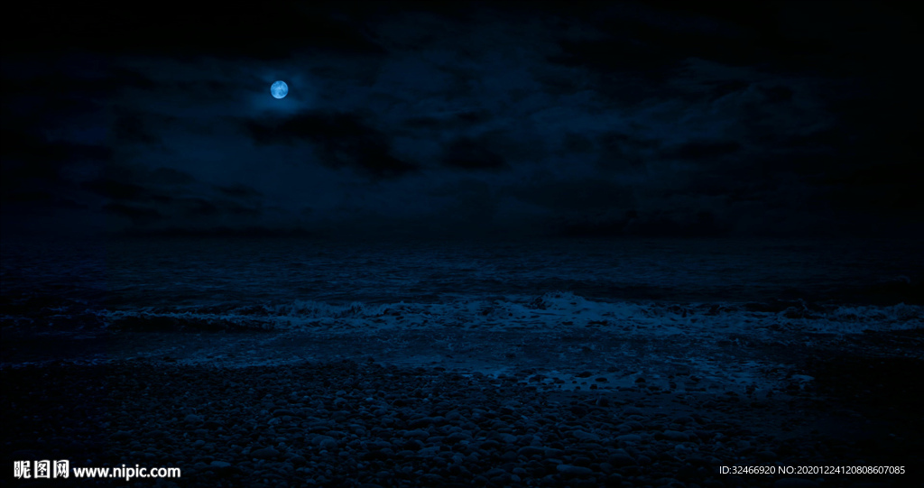 夜间海边