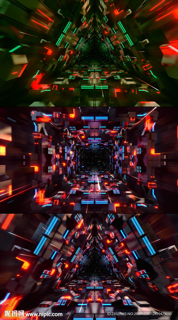 动感科技隧道穿梭舞台循环视频