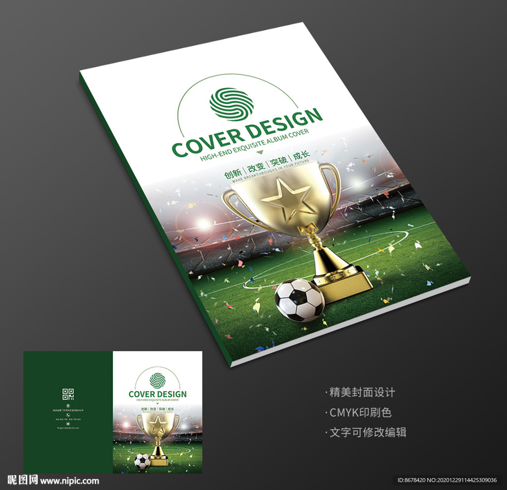 世界杯足球比赛冠军宣传册封面