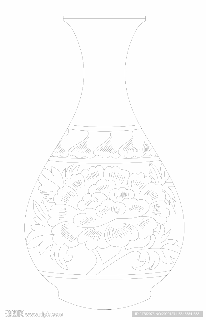 牡丹花瓶