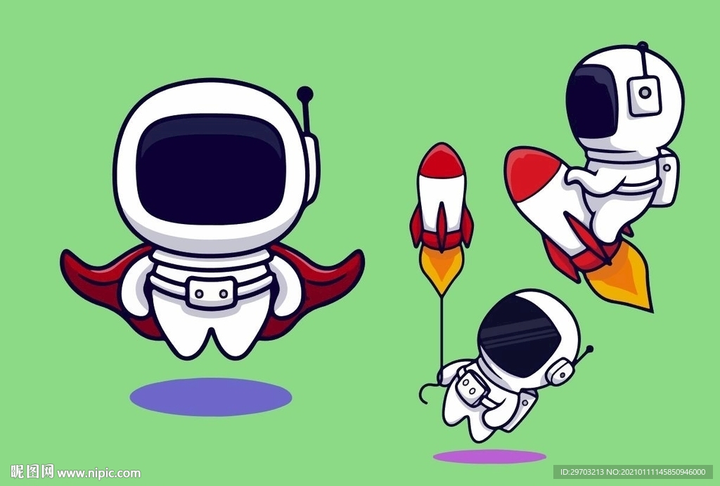 卡通宇航员