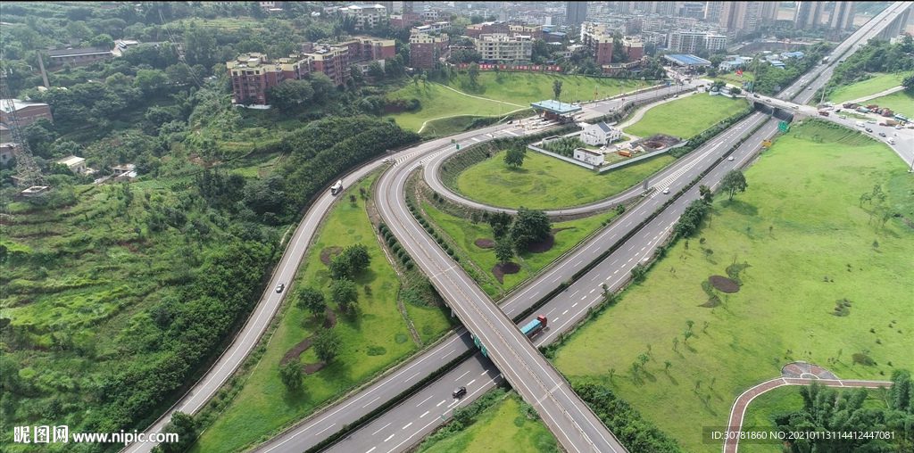 高速公路航拍視頻素材