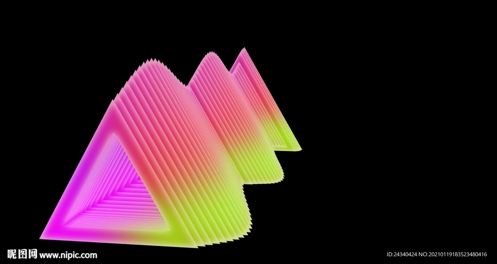 立體3D三角形動(dòng)態(tài)視頻