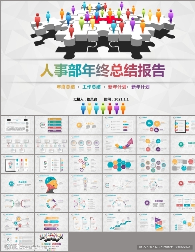 人事工作計劃年終工作總結(jié)ppt