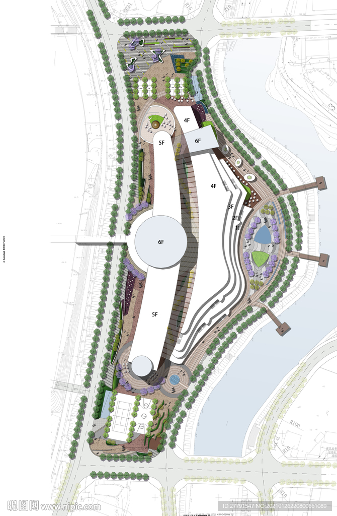 滨水广场景观规划设计平面图