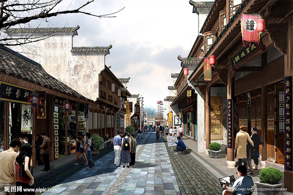 中式老街 效果图