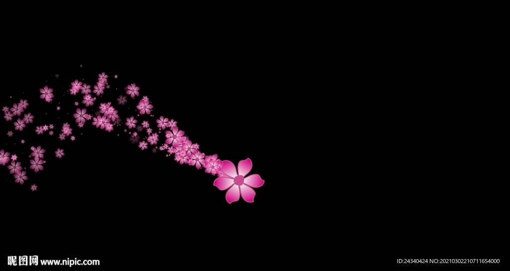花朵拖尾粒子特效视频