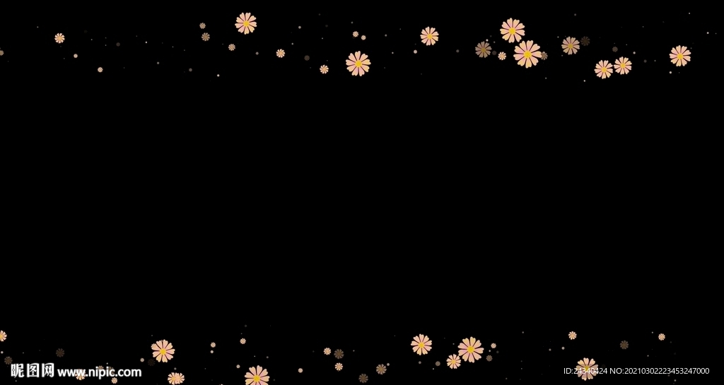菊花遮罩边框前景装饰视频带通道
