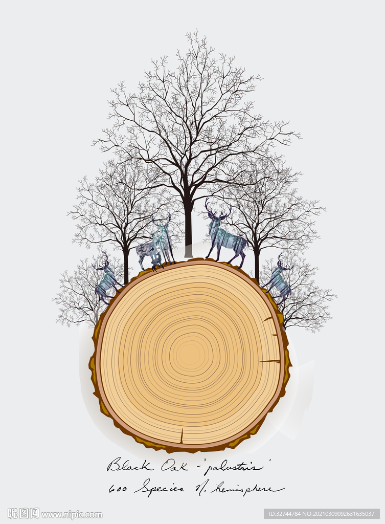 创意年轮树木装饰画