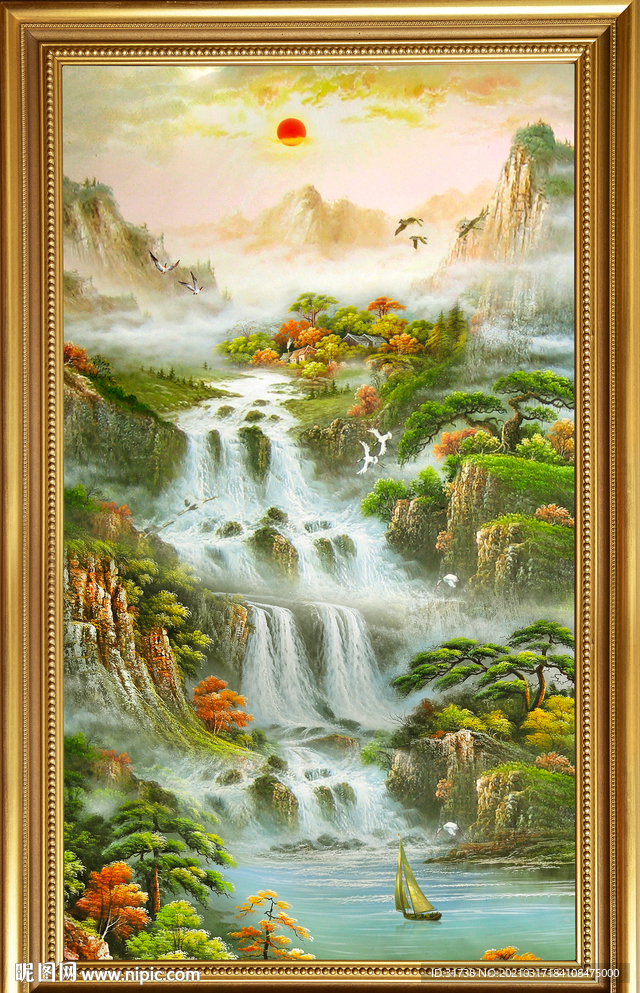 豎幅山水畫