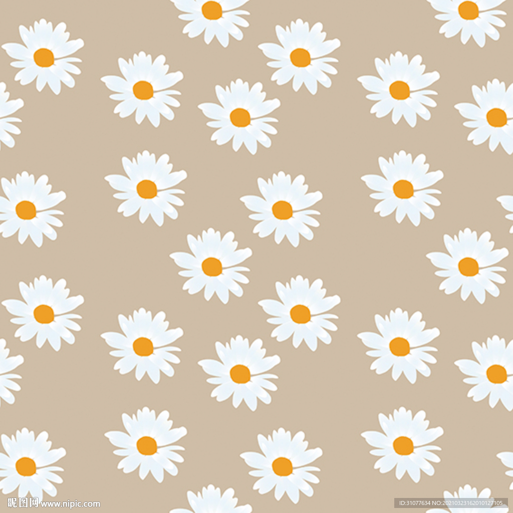 白色花朵图案