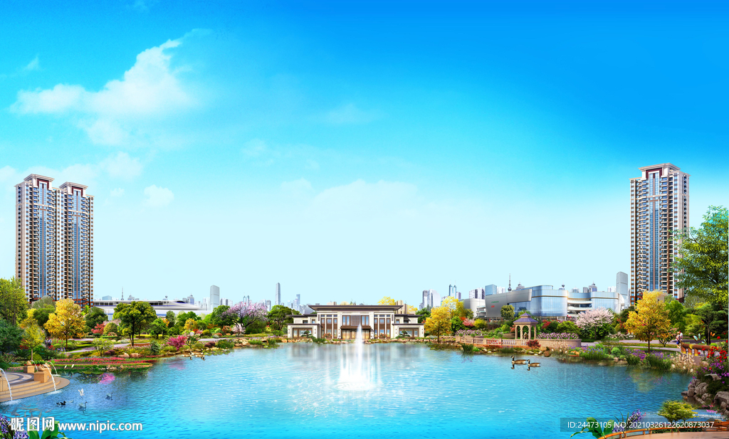 園林 湖景