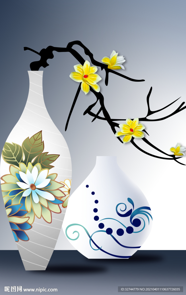 花卉花瓶装饰画