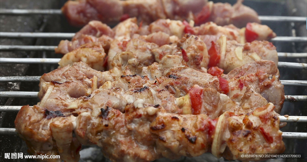戶外燒烤美食烤肉BBQ高清視頻