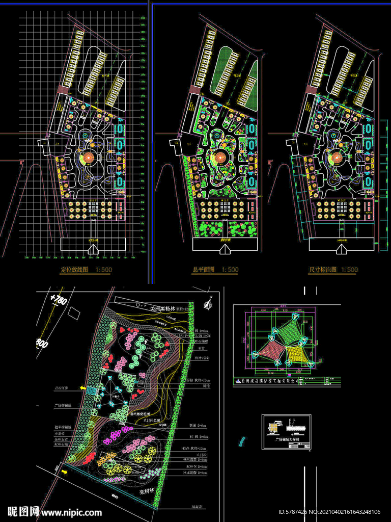 园林规划绿化CAD平面图