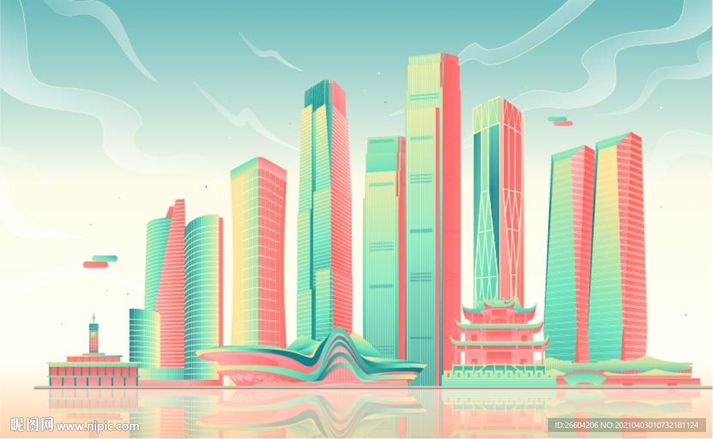 矢量長(zhǎng)沙插畫