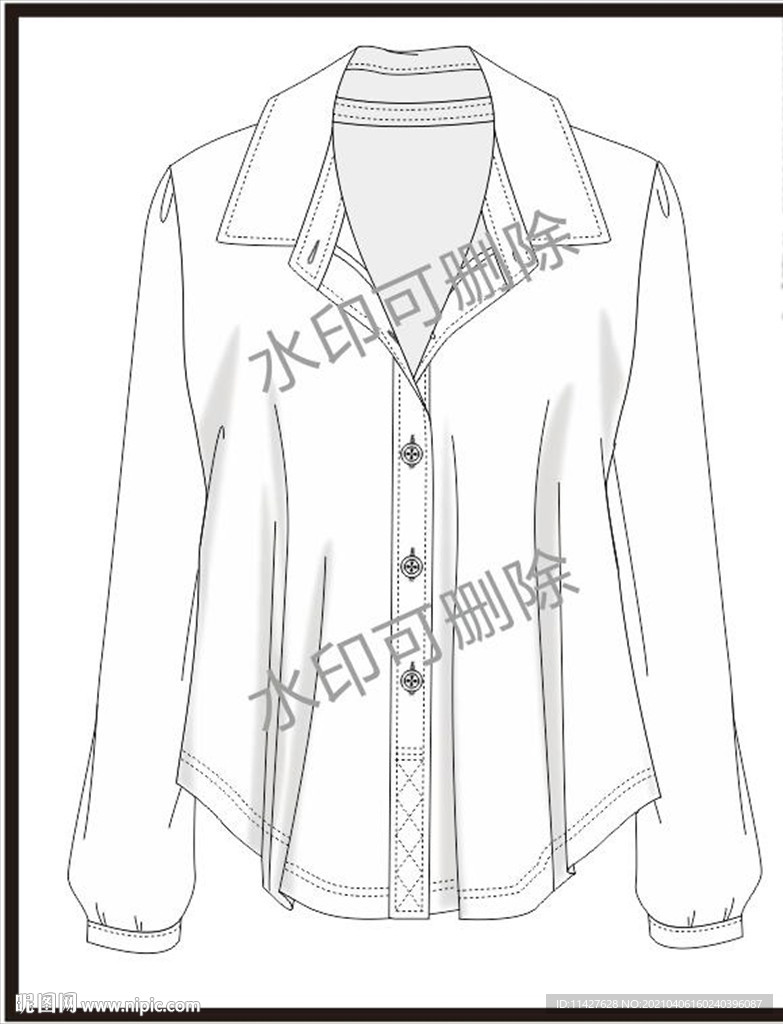 服裝設計連衣裙女裝款式襯衫T恤