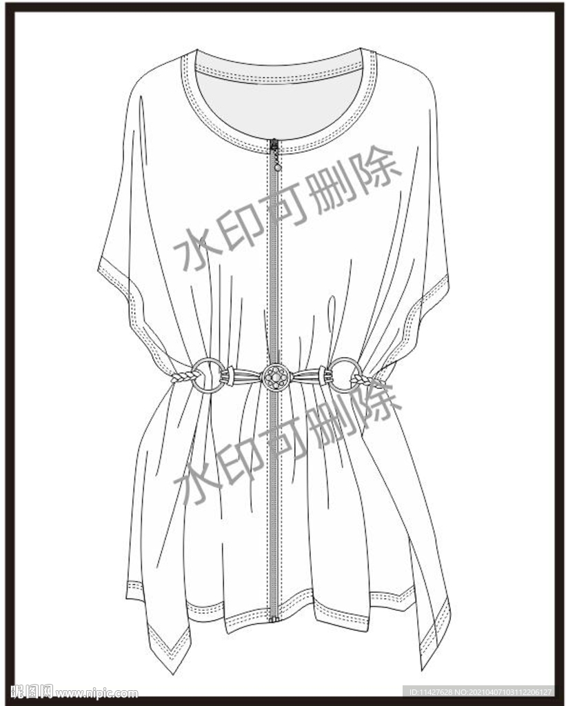 服裝設計連衣裙女裝款式襯衫T恤