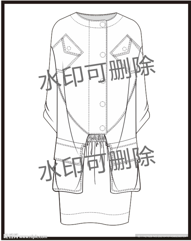 服裝設計連衣裙女裝款式襯衫T恤