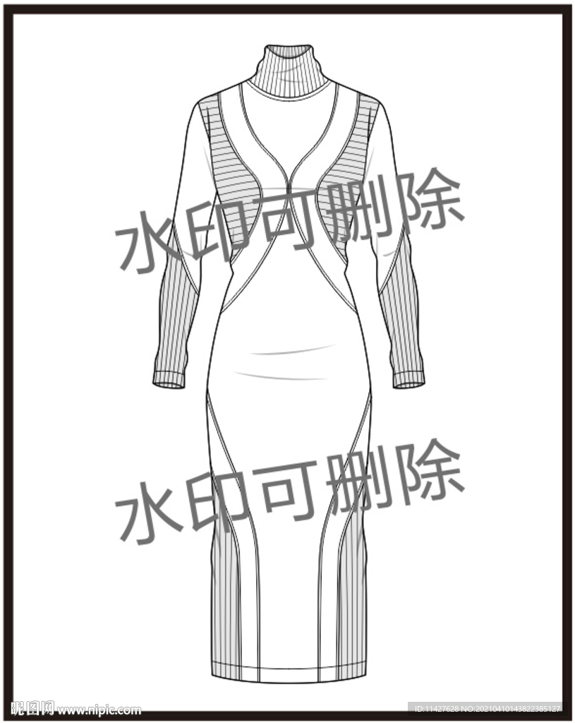 服裝設計連衣裙女裝款式襯衫T恤