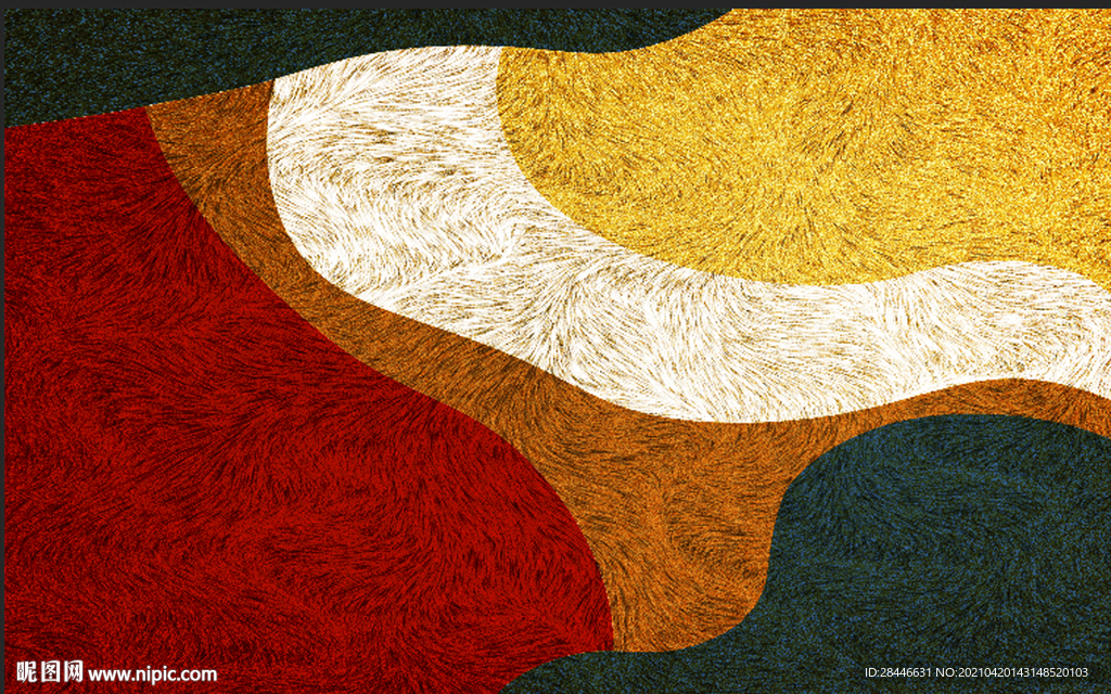 北欧几何彩色地毯
