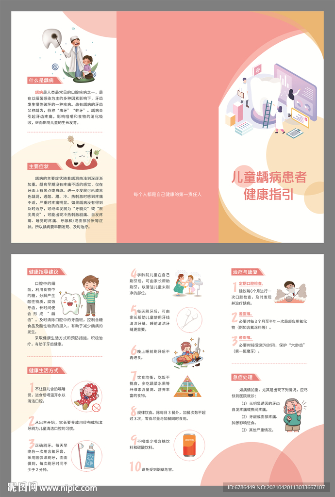 兒童齲病患者健康教育處方折頁