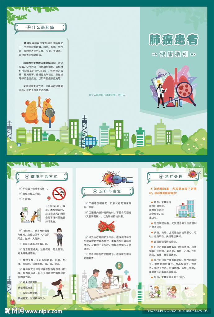 肺癌患者健康指引三折頁