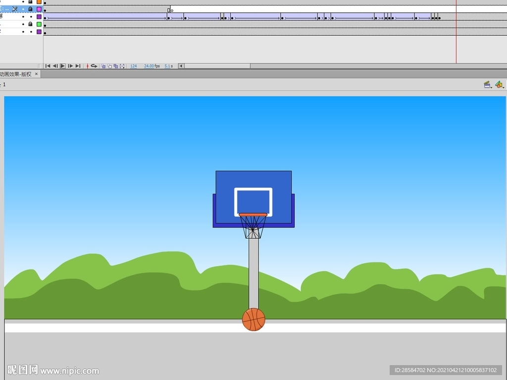 篮球投篮的动画效果6秒小动画