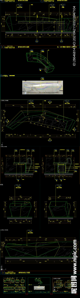 异形前台柜CAD图纸