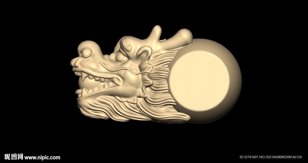 龍頭三通圓雕圖
