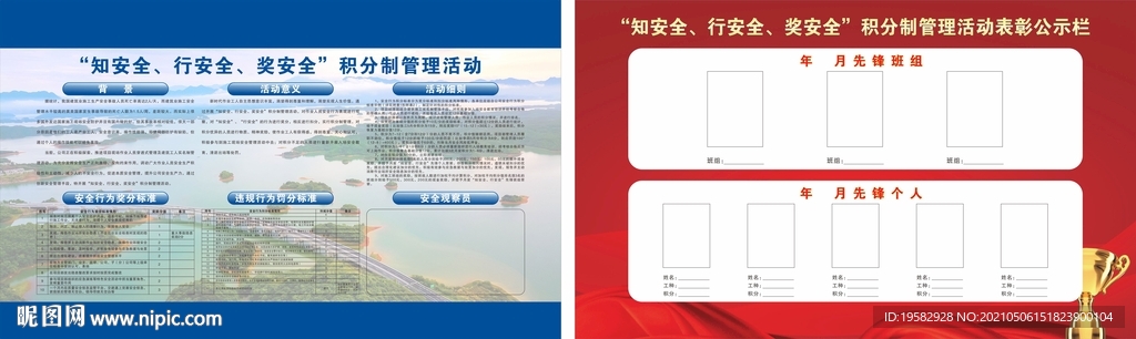 工地安全積分制管理活動(dòng)公示牌