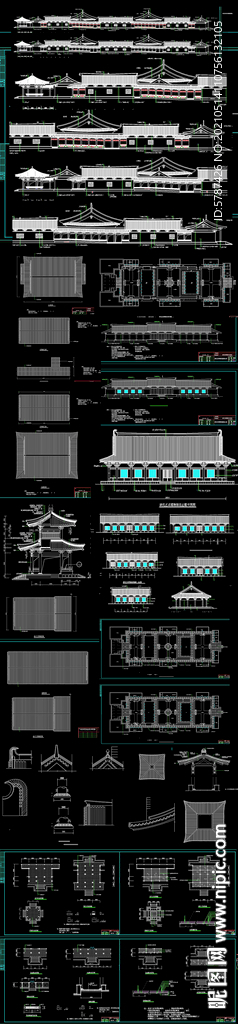雁塔仿唐建筑改建施工圖