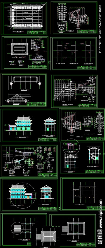古建筑客棧建筑圖紙