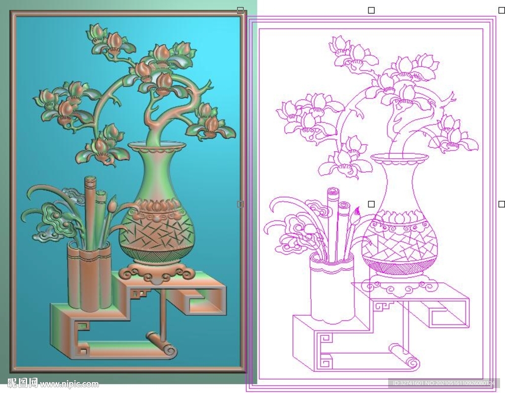 玉蘭花瓶