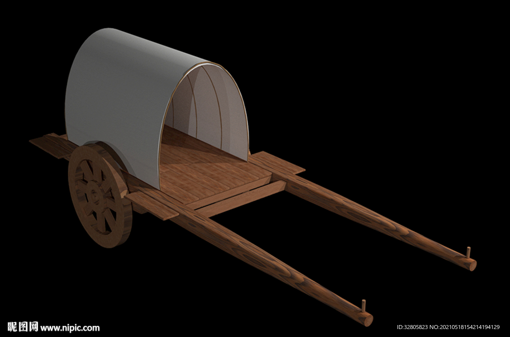 3D勒勒車模型