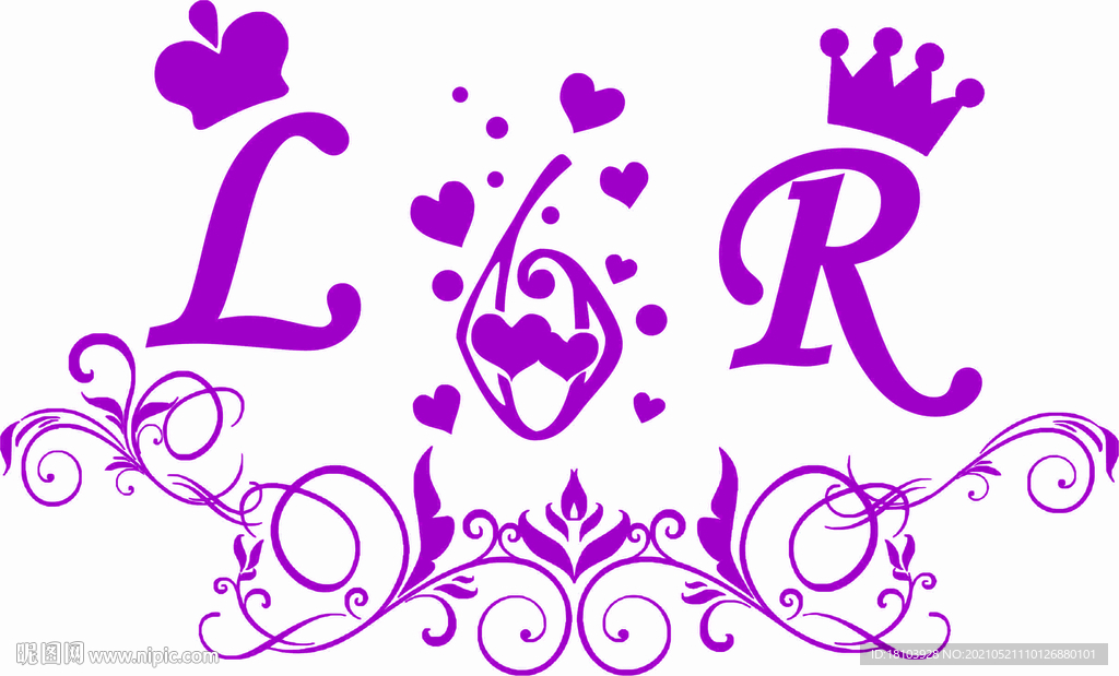 紫色婚庆logo