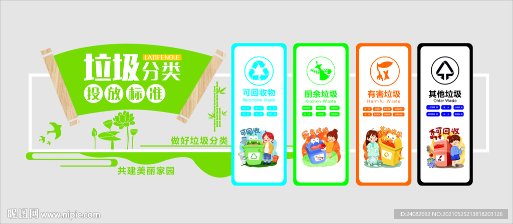 垃圾分類文化墻