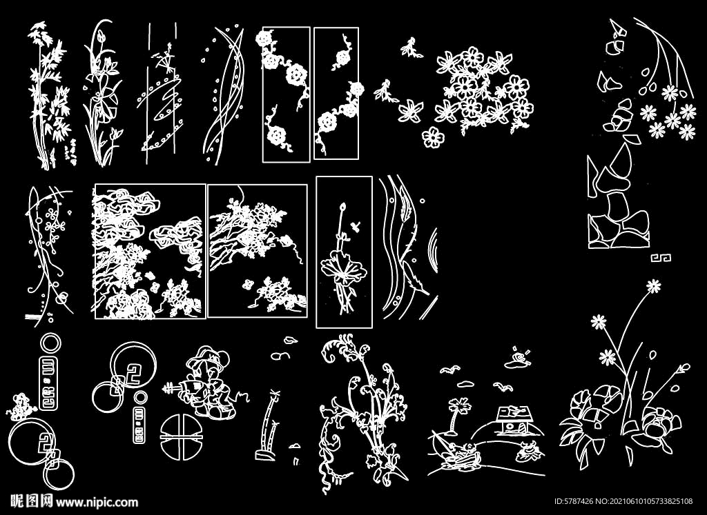白描簡(jiǎn)約裝飾畫