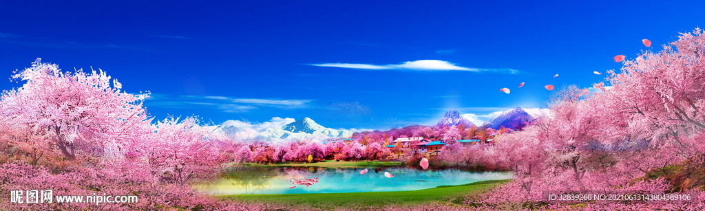 林芝桃花溝海報(bào)