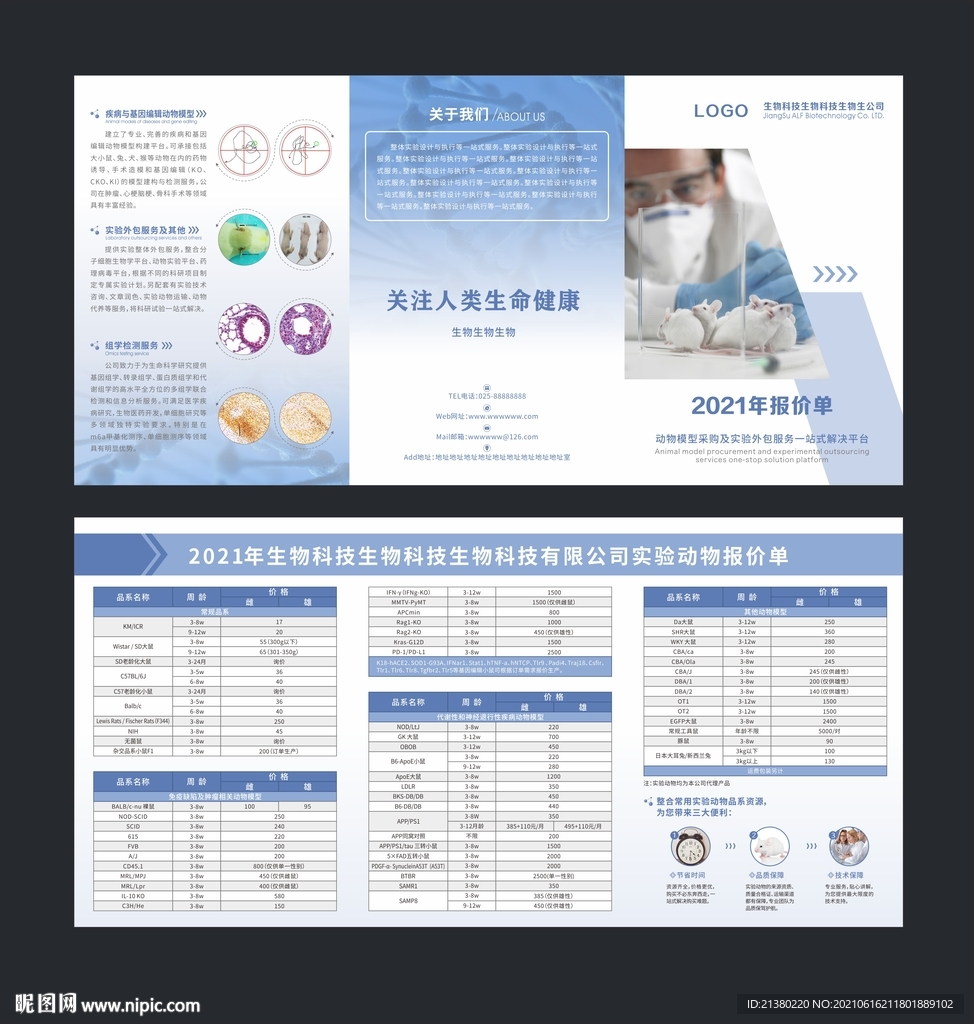 生物科技三折页