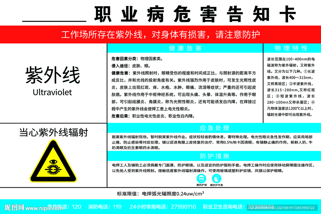 職業(yè)病危害告知卡
