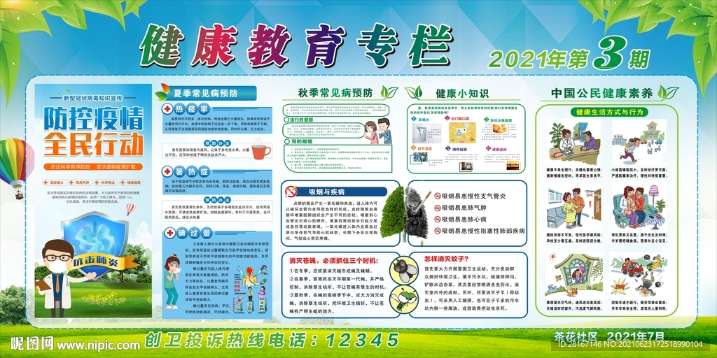 2021年第3期健康教育宣傳欄