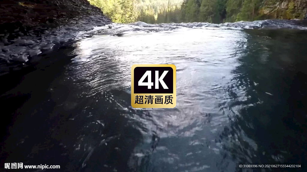 短视频素材近距离拍摄奔腾的瀑布