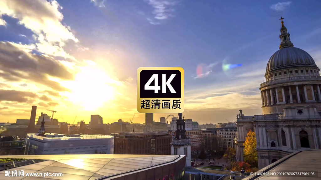 短視頻素材加速視頻夕陽復古城鎮