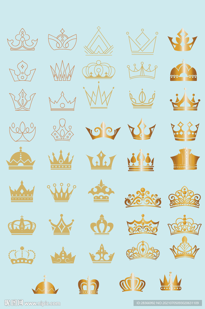 矢量金色欧式皇冠